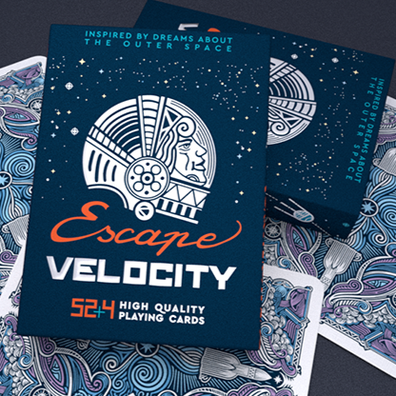 Escape Velocity (Blue) Playing Cards